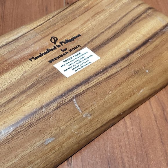 Divided Bowl Wood Handcrafted in Philippines for Beekman Home - Picture 11 of 13